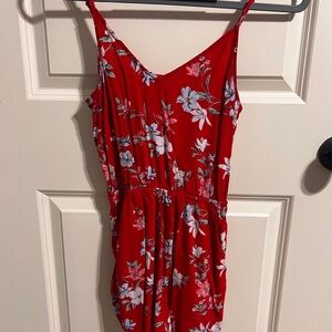 H&M Red Floral Romper